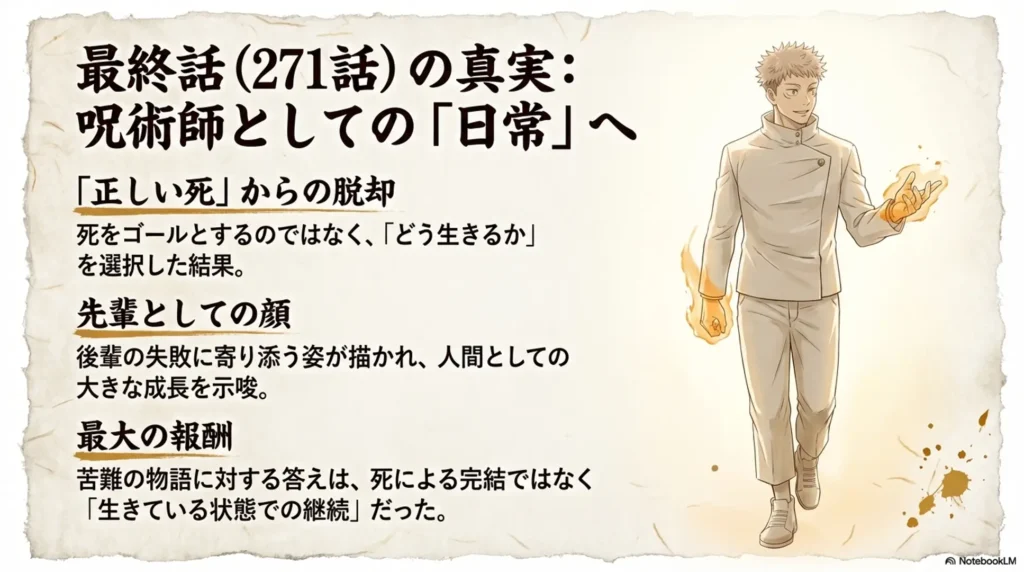 itadori-yuji’s-survival-and-ordinary-life-as-a-jujutsu-sorcerer-in-final-chapter
