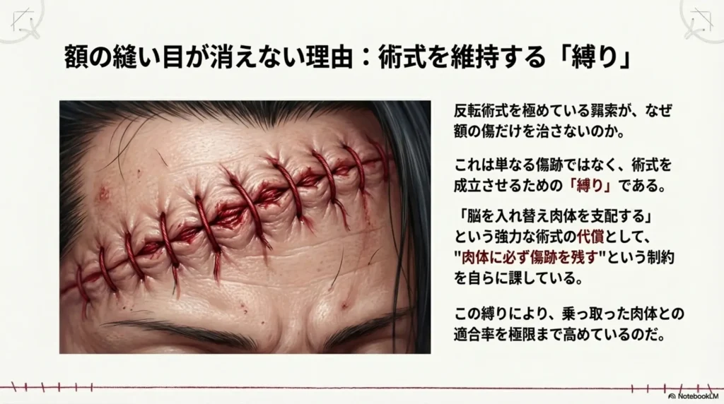 stitch-on-forehead-remains-due-to-technique-binding